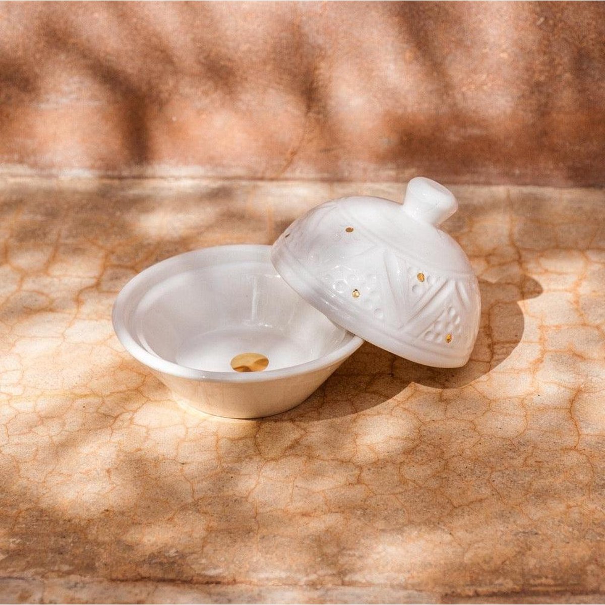 Sucrier EMPREINTE blanc, CHABI CHIC