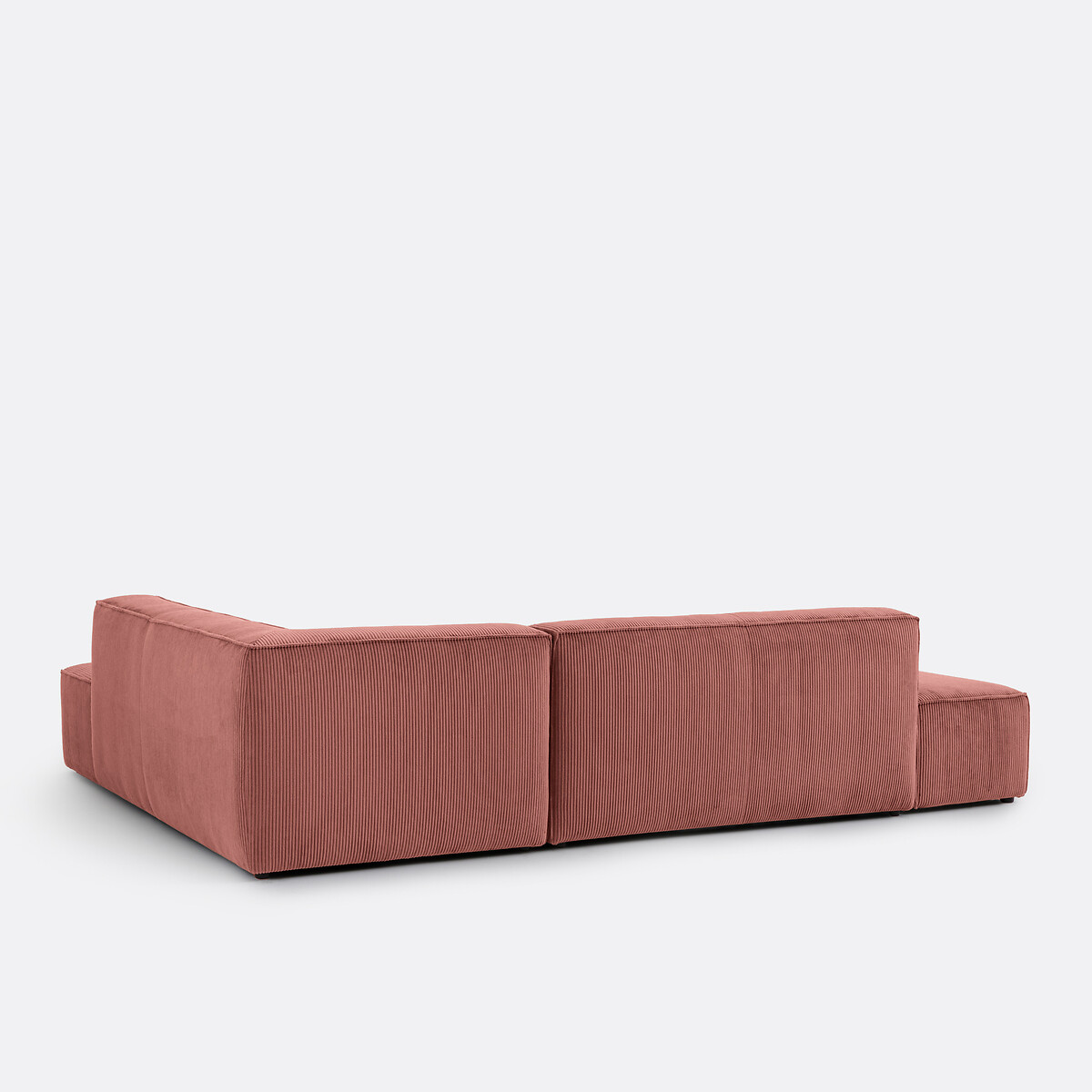 Ecksofa, ausziehbar, Cord, Ginosa altrosa, LA REDOUTE INTERIEURS