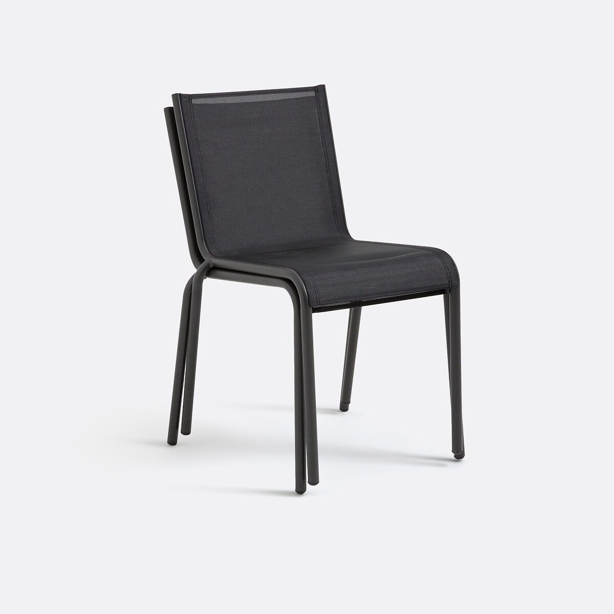 Lot de 2 chaises de jardin en aluminium et textilène, ZORY noir, LA REDOUTE INTERIEURS