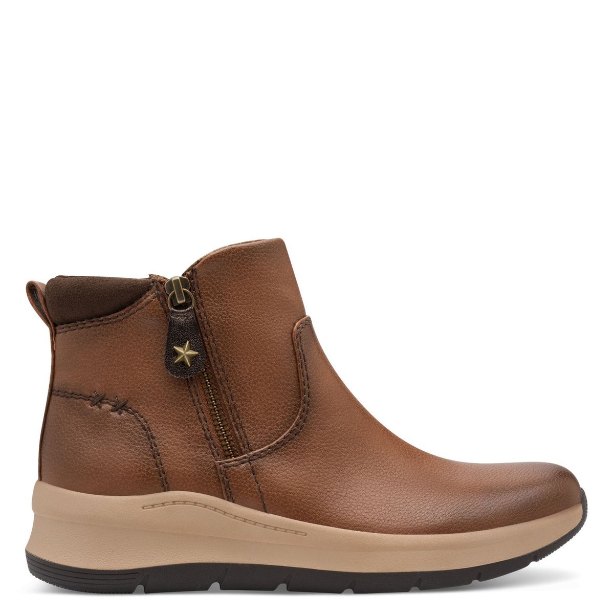 Bottine zippée marron cognac, JANA