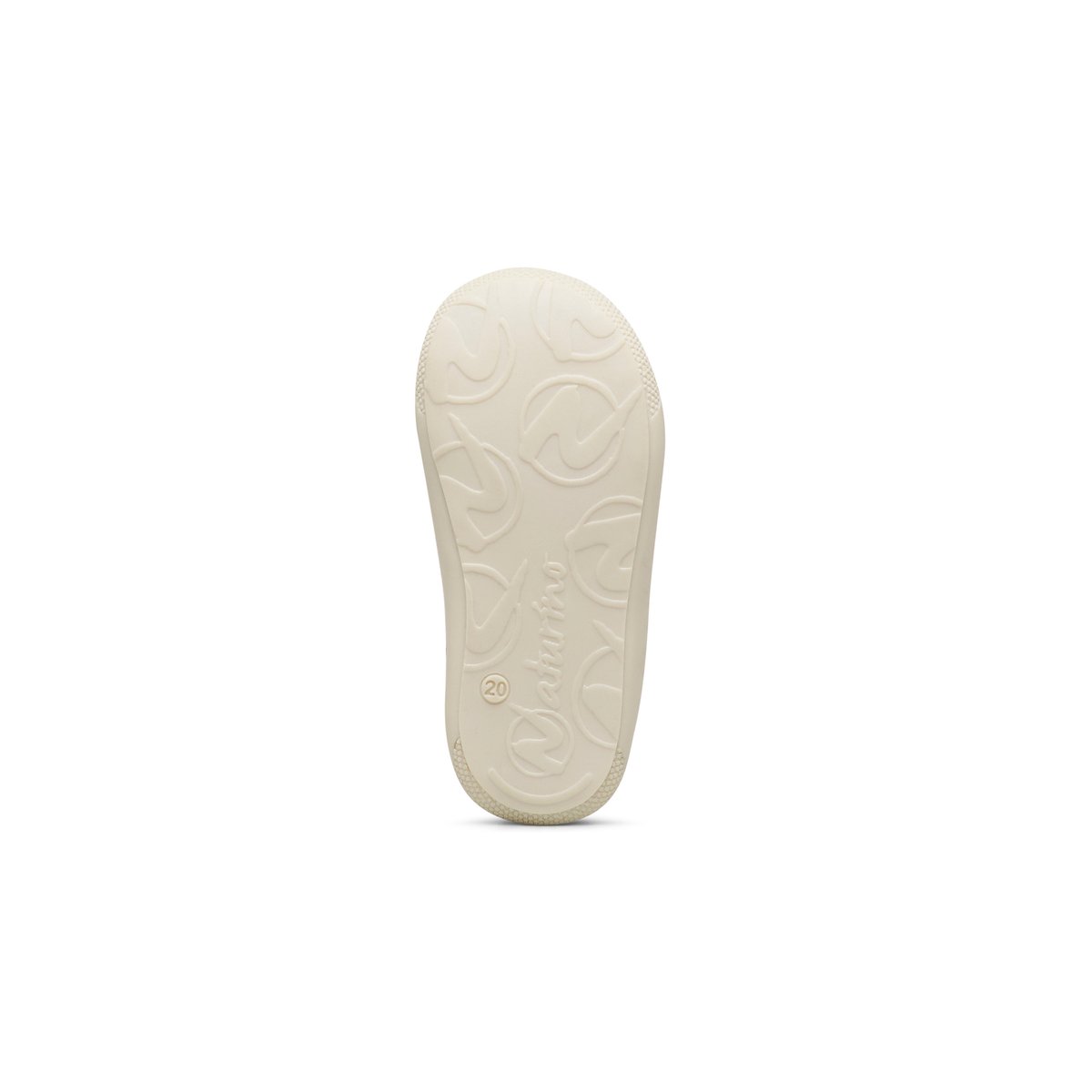 Chaussures premiers pas en cuir COCOON VL blanc crème-céleste, NATURINO