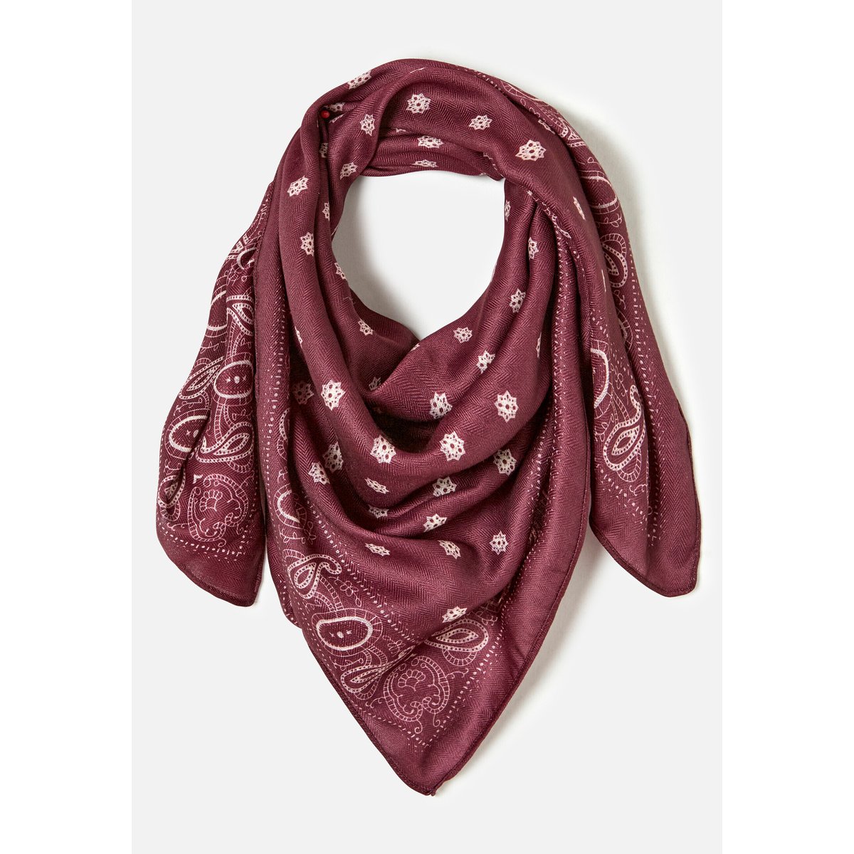 Foulard imprimé graphique rouge bordeaux graphique, DAMART