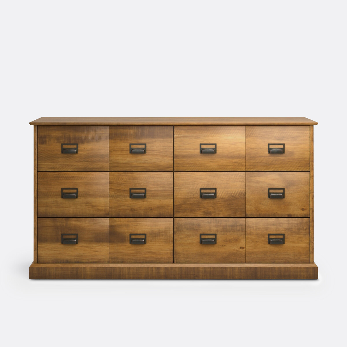 Lindley Solid Pine Chest of 6 Drawers dark wood, LA REDOUTE INTERIEURS
