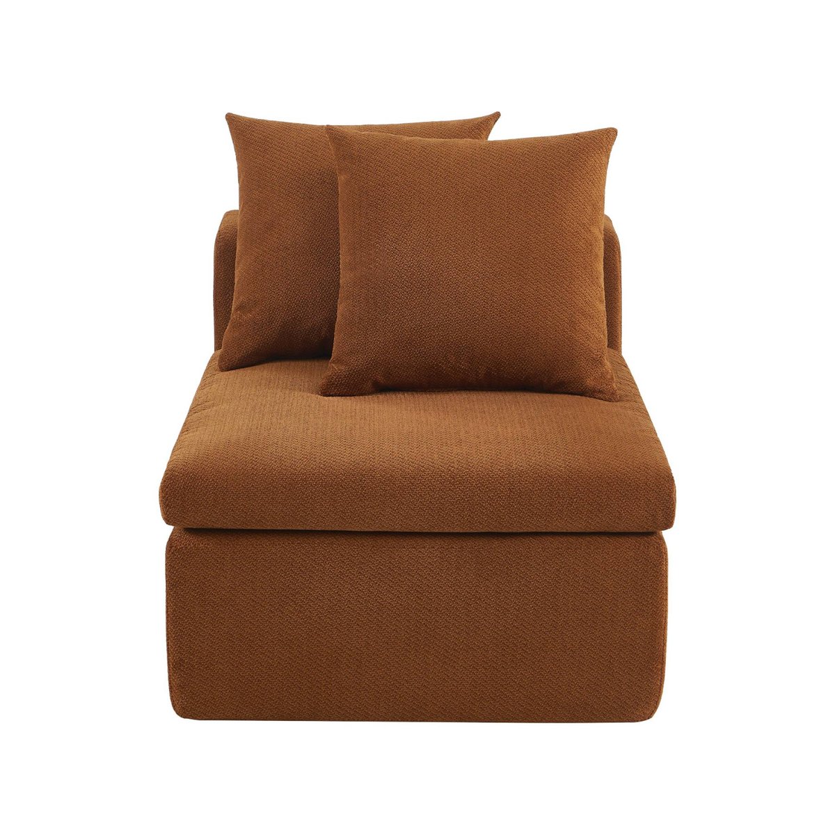 Fauteuil compressé pour canapé modulable tissu chenille 1 place MOVI blanc, SWEEEK