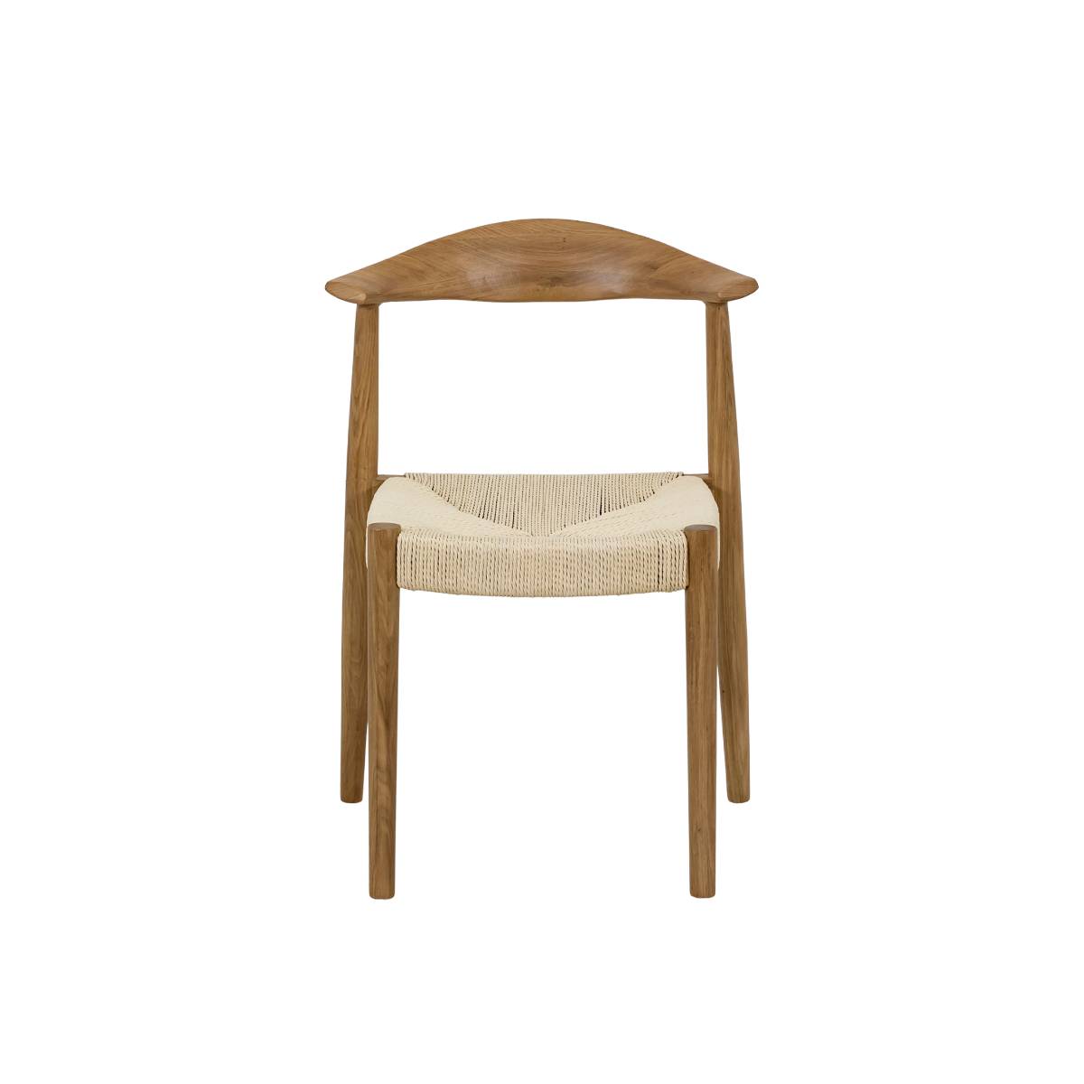 Lot de 2 chaises en bois de chêne ALINE bois clair, MADE IN MEUBLES 