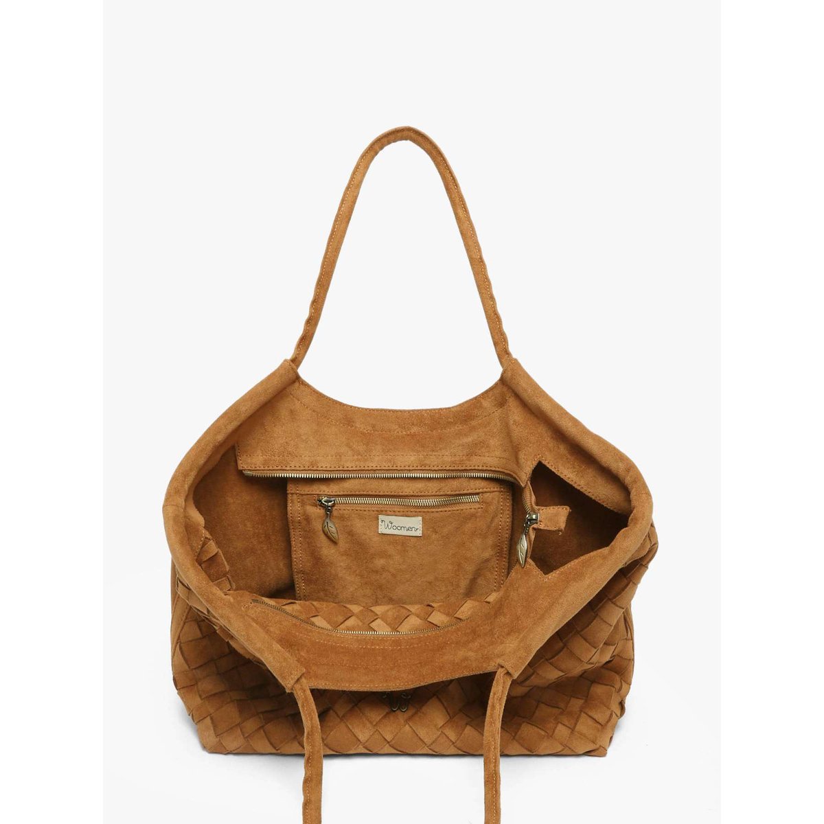 Sac porté épaule A4 Aubepine camel, WOOMEN