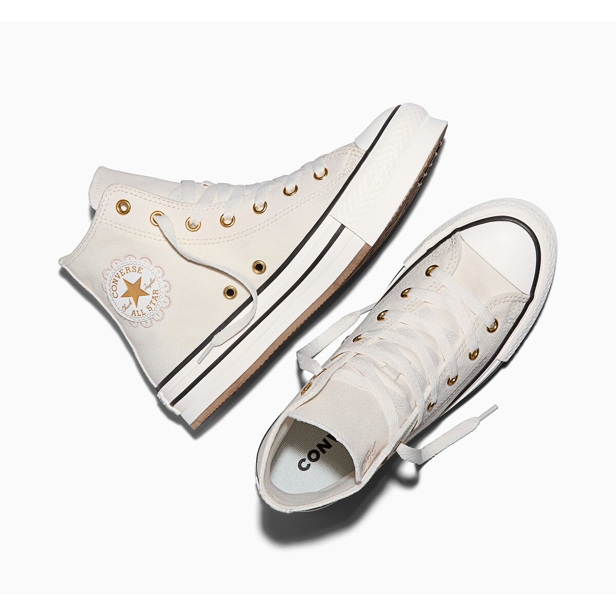 Baskets CHUCK TAYLOR ALL STAR EVA LIFT HI LACE ecru, CONVERSE