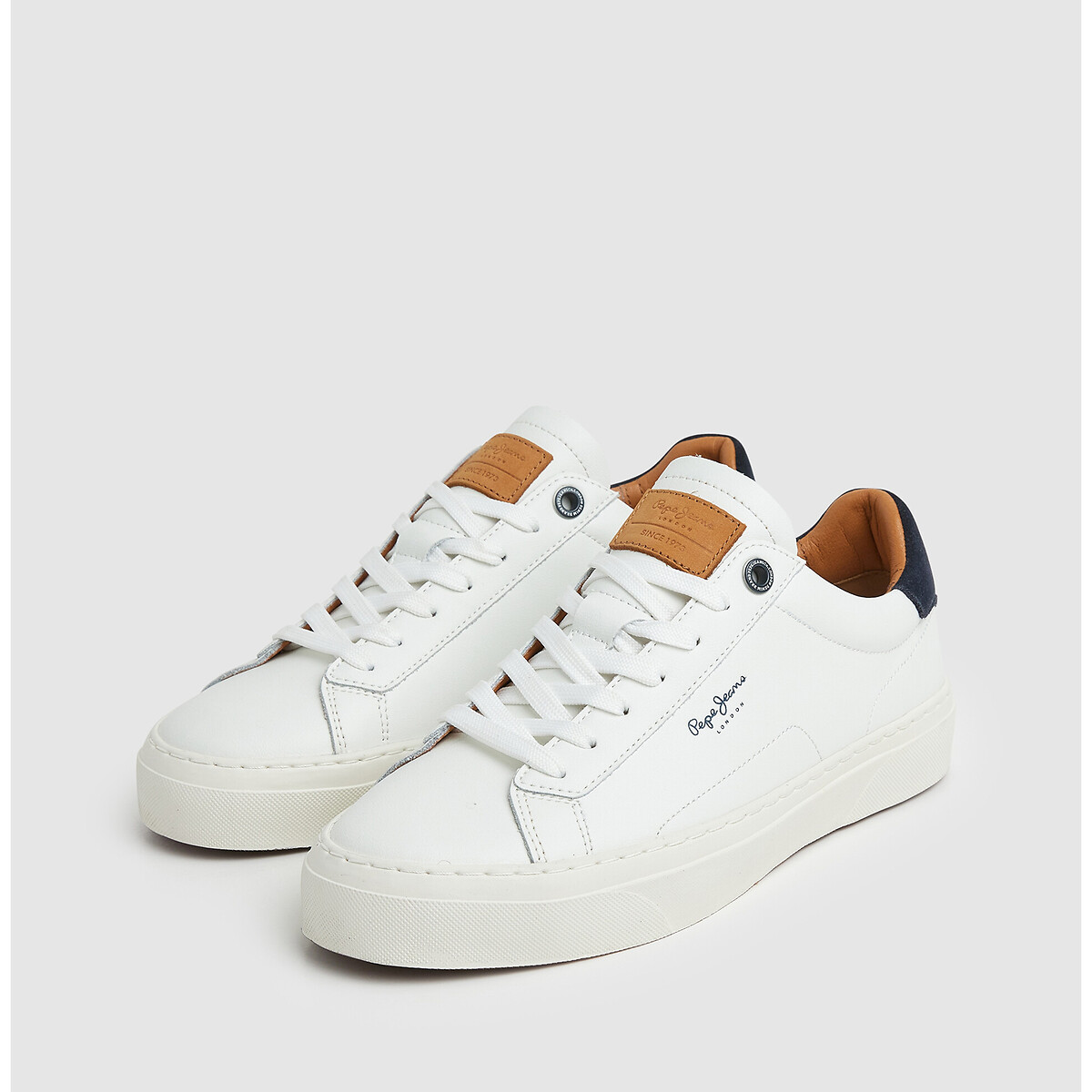 Baskets en cuir YOGI ORIGINAL blanc, PEPE JEANS