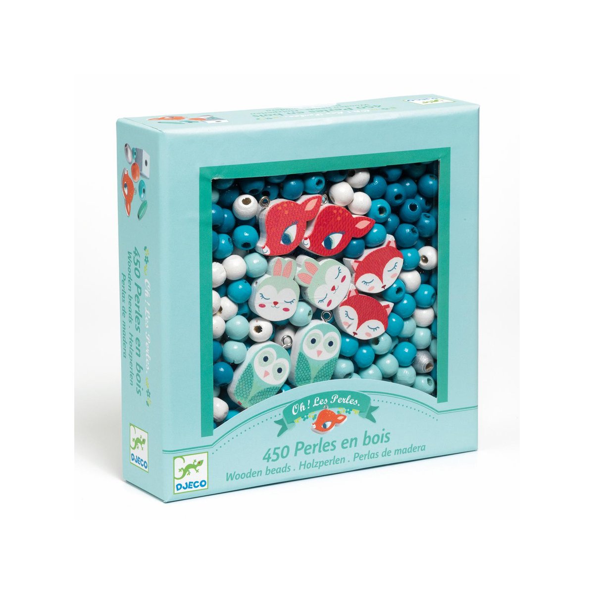 Perles et bijoux - Perles bois - Petits animaux multicolore, DJECO