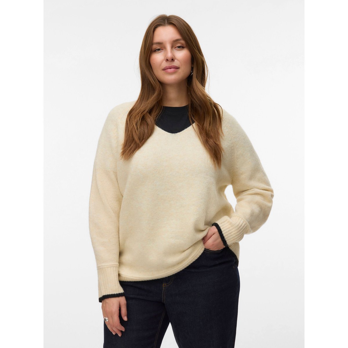 Pull En Maille birch, VERO MODA