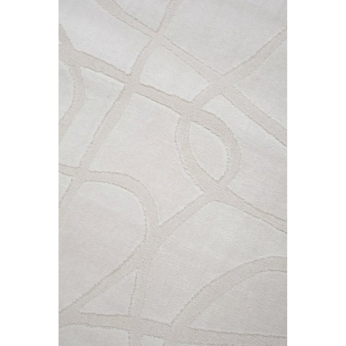 Tapis moderne tissé plat BANQUISE blanc, NOVATREND