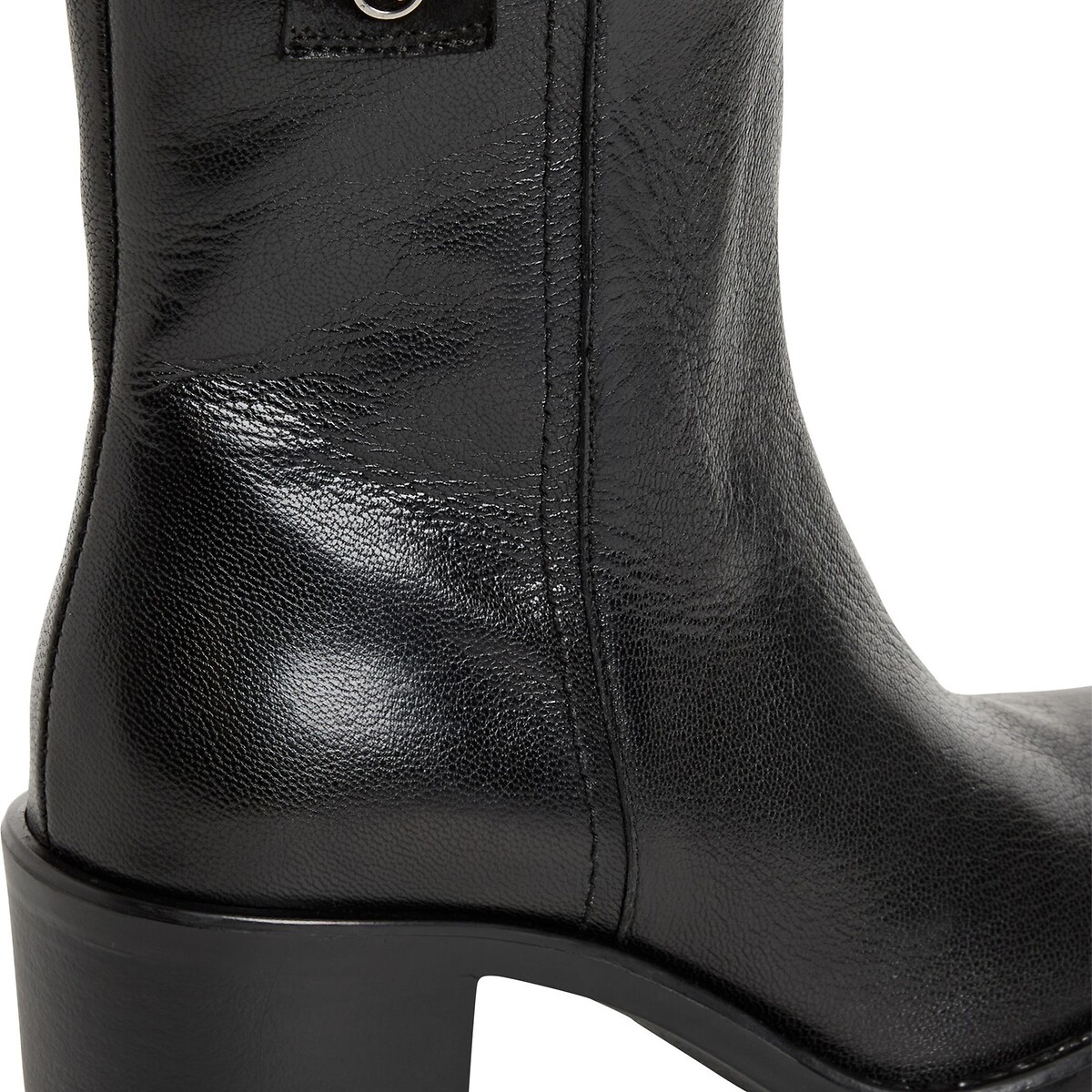 Bottines en cuir noir, TAMARIS