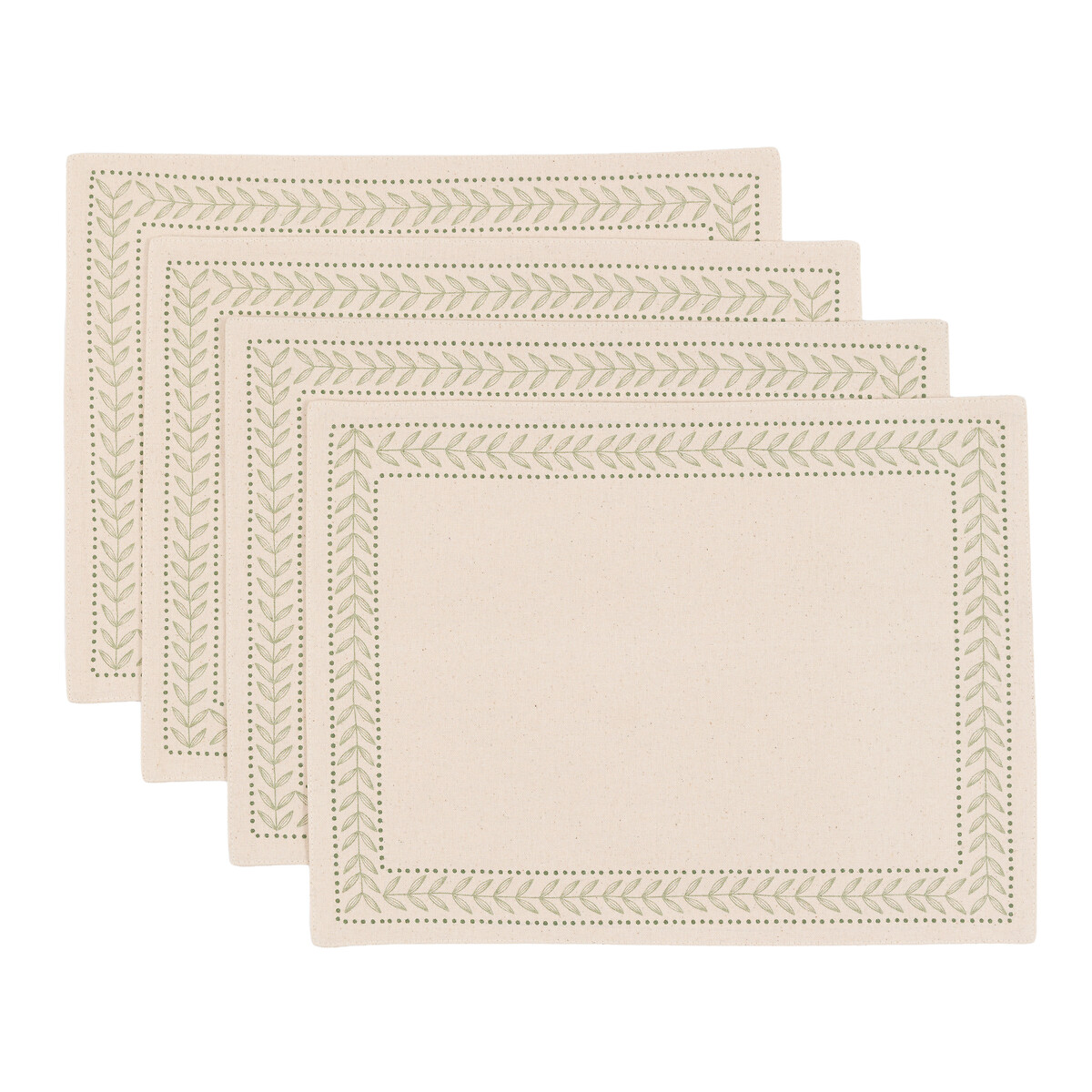 Set of 4 Archer Leaf Placemats natural, ÉDITÉ