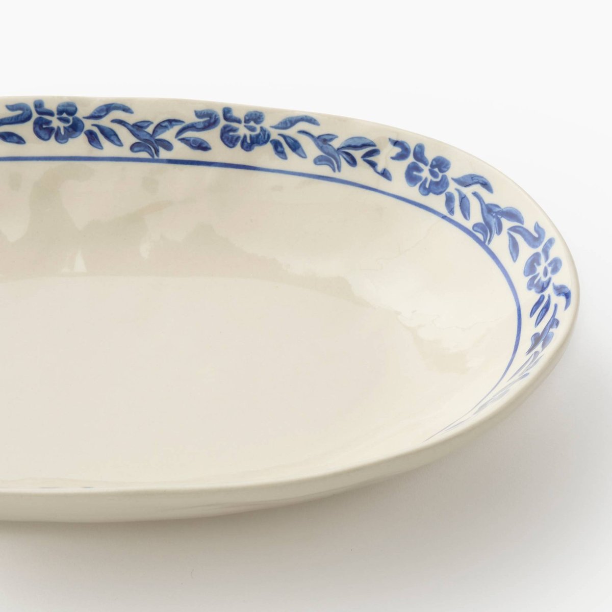 Plat ovale finition imprimée, 28 x 17cm penombre, MONOPRIX
