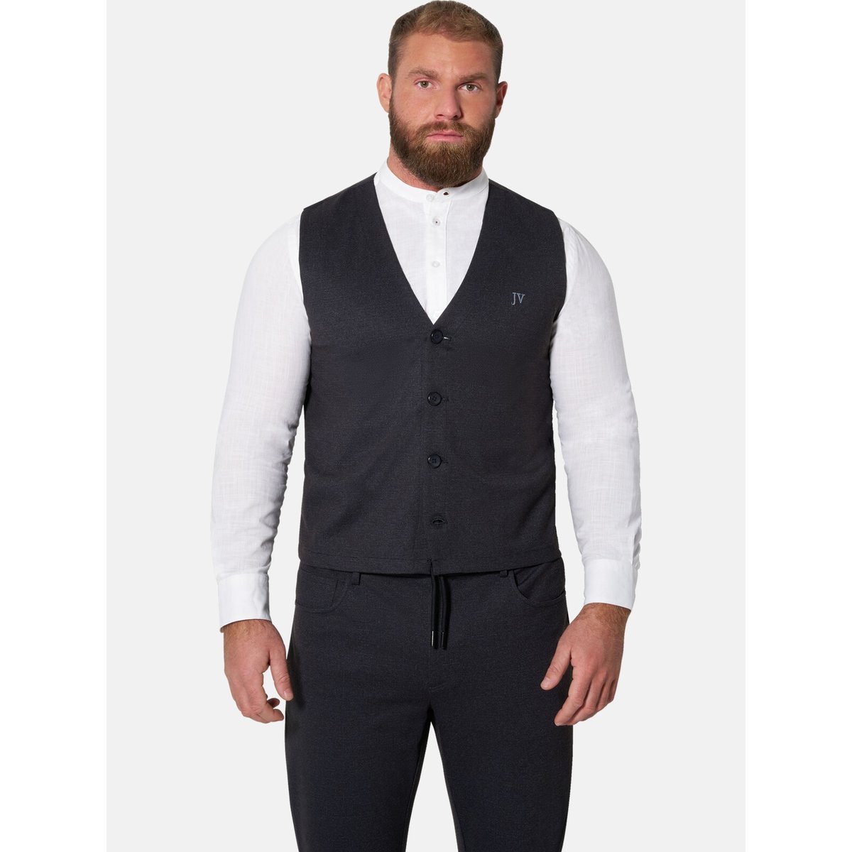 Gilet SIEMSON noir à dessin, JAN VANDERSTORM