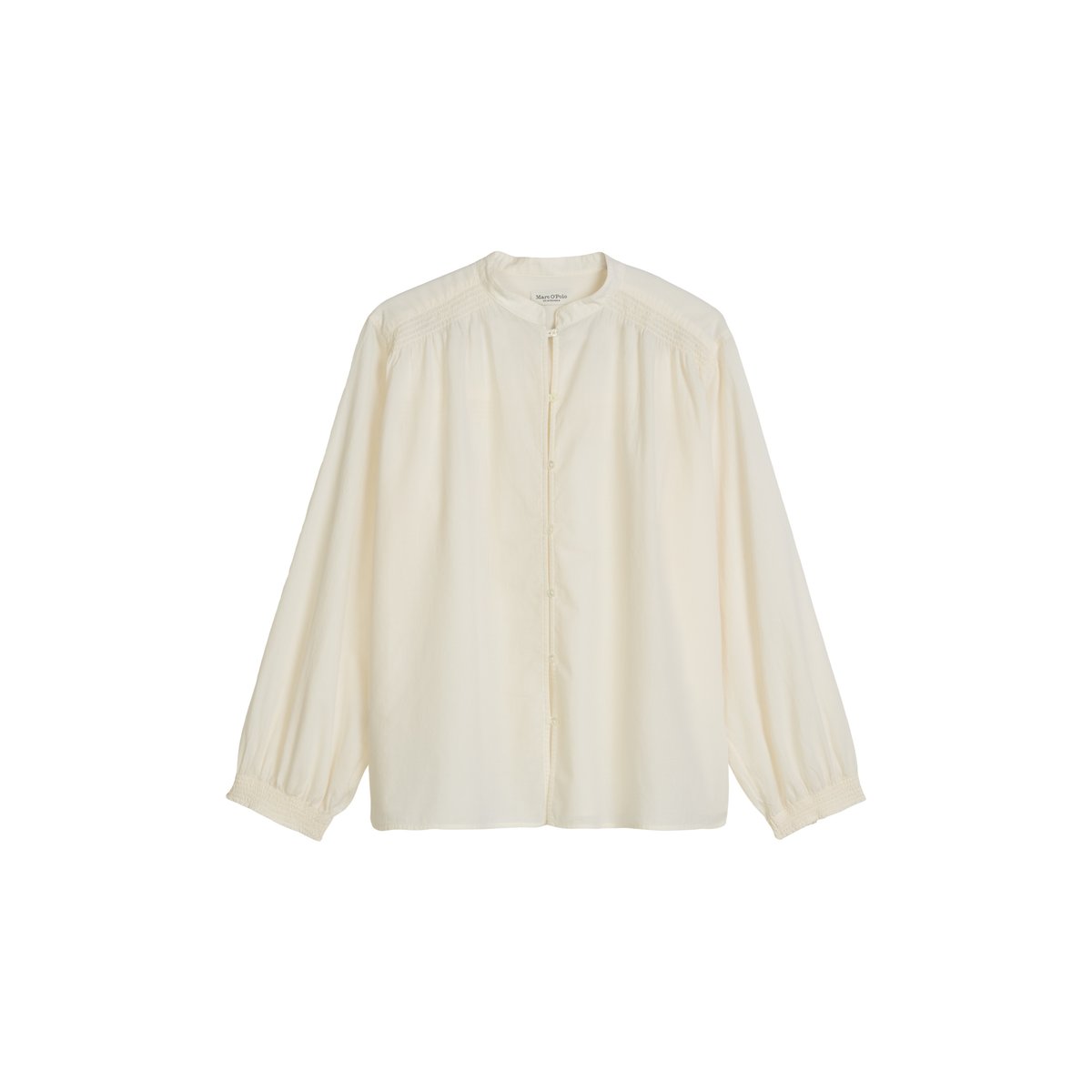 Blouse relaxed en voile de coton doux blanc naturel, MARC O'POLO
