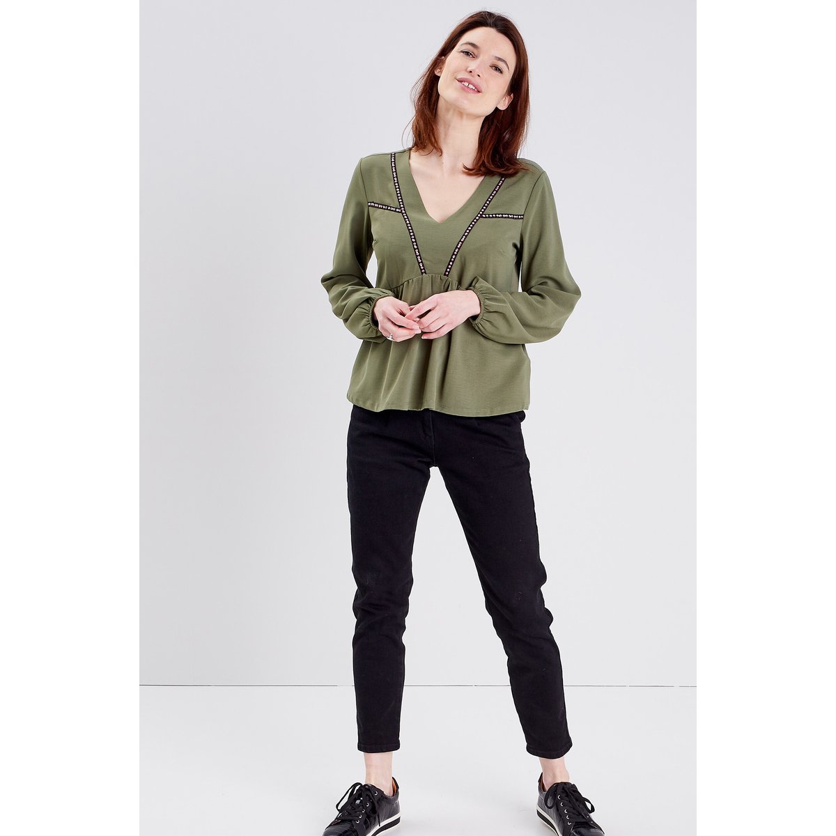 T-shirt manches longues vert kaki, BREAL