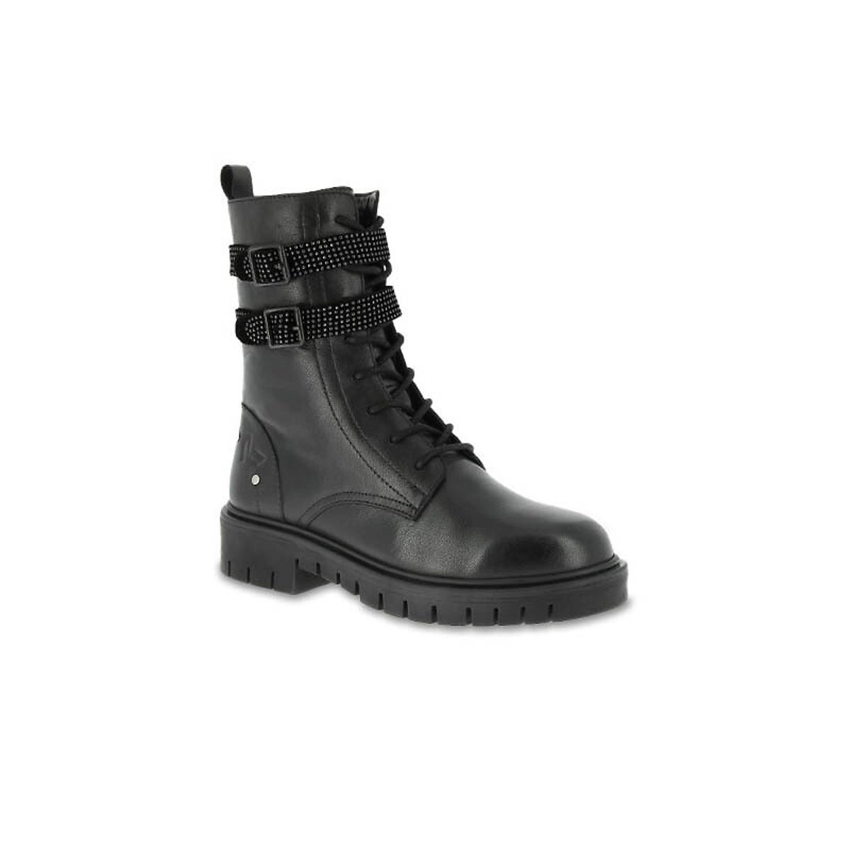 Boots en cuir à lacets Aimie noir, KAPORAL