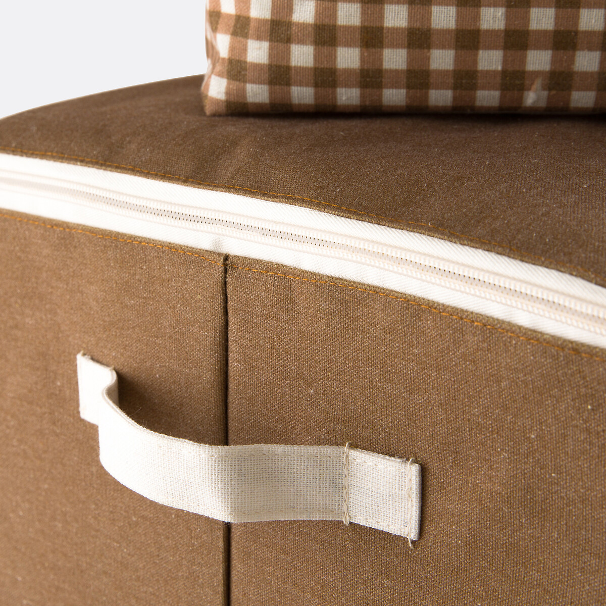 Set of 3 Sunny Storage Cases ecru/caramel, LA REDOUTE INTERIEURS