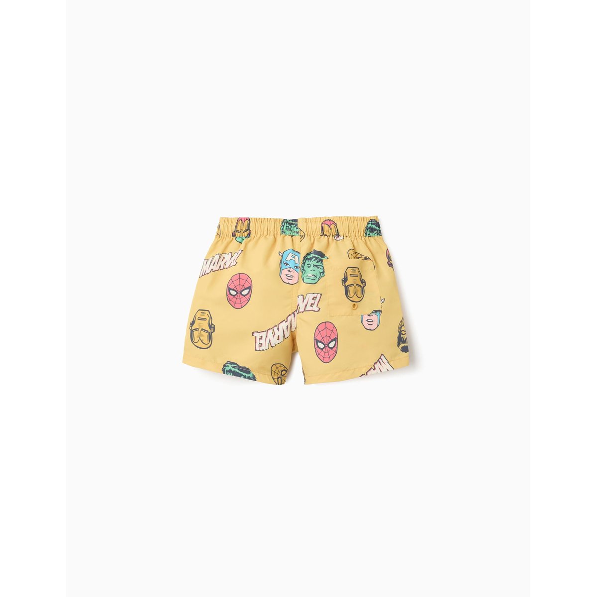 Short de bain avec motif Marvel et cordon de serrage jaune foncé, ZIPPY