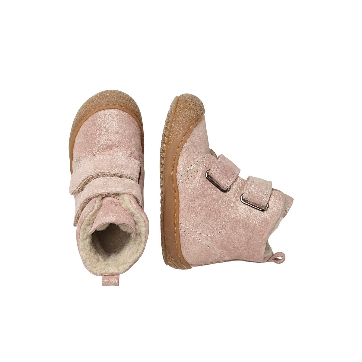 Bottines En Cuir Nappa Doublé Bubble Vl rose, NATURINO