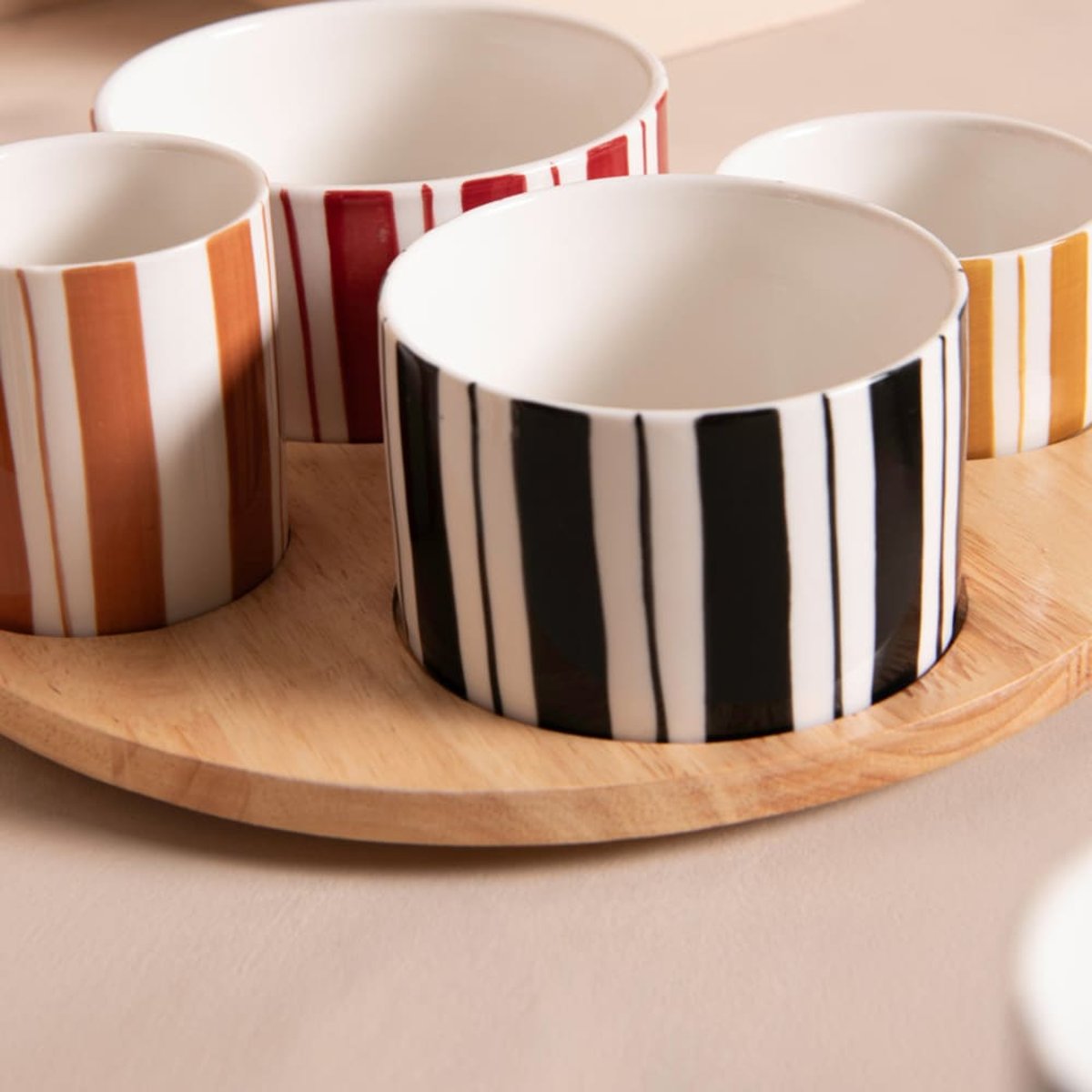 Service apéritif 4 pièces Singita 28,5 cm - SINGITA multicolore, TABLE PASSION