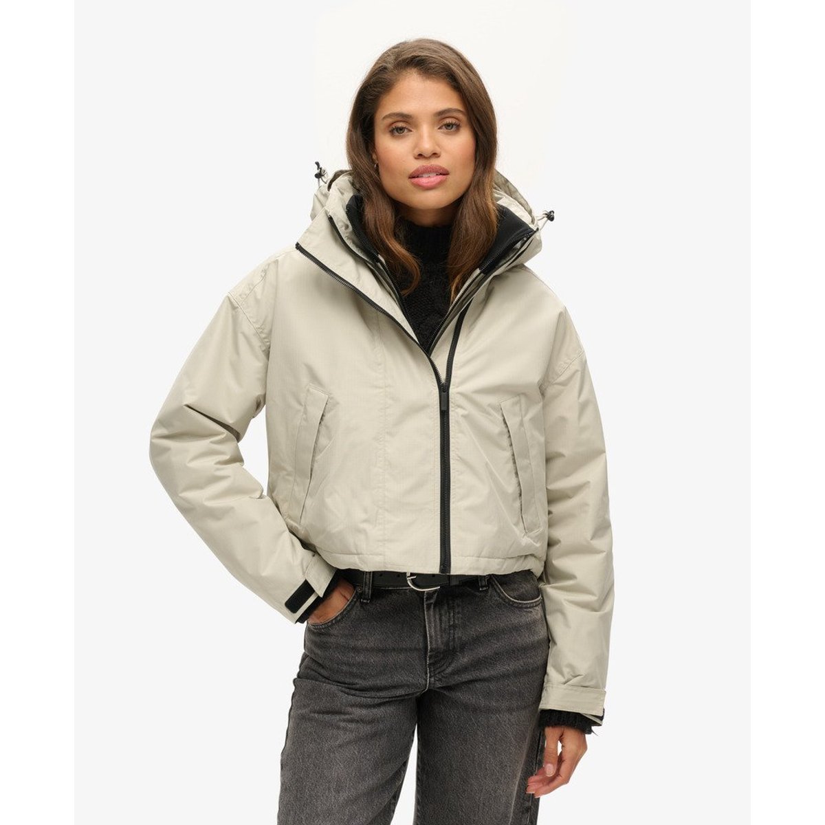 Veste SD-Windcheater gris saule quadrillage, SUPERDRY
