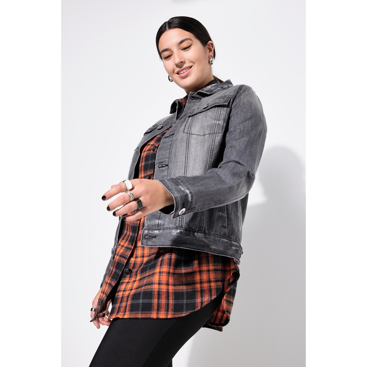 Veste en jean, coupe Regular Fit noir, STUDIO UNTOLD