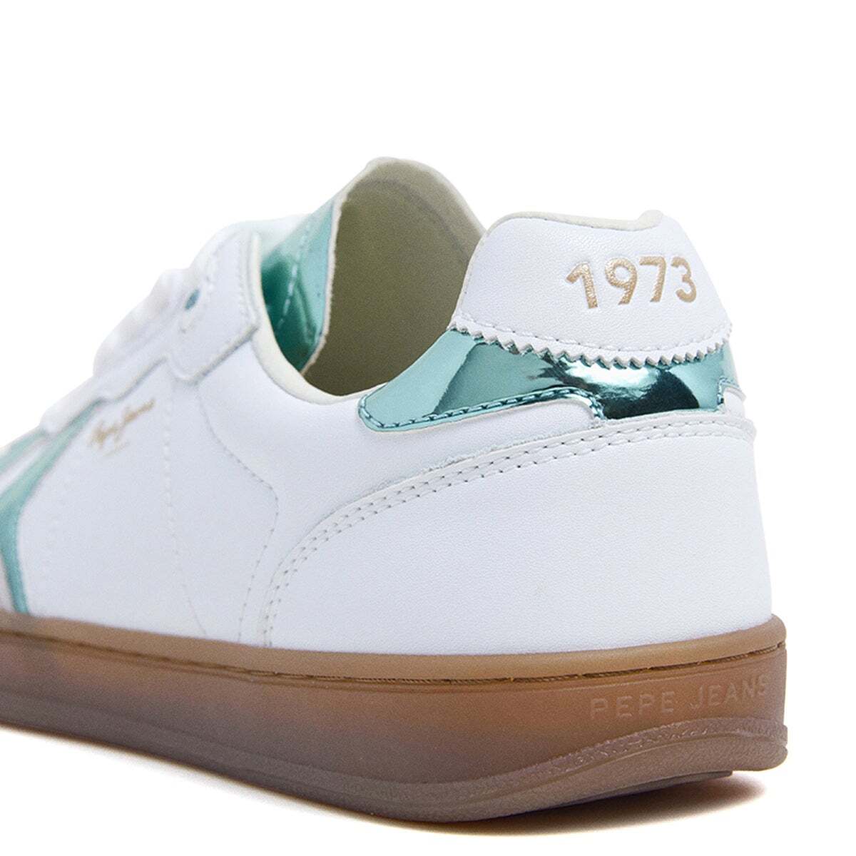 Sneakers En Cuir Avec Détails En Daim - Ball blanc, PEPE JEANS