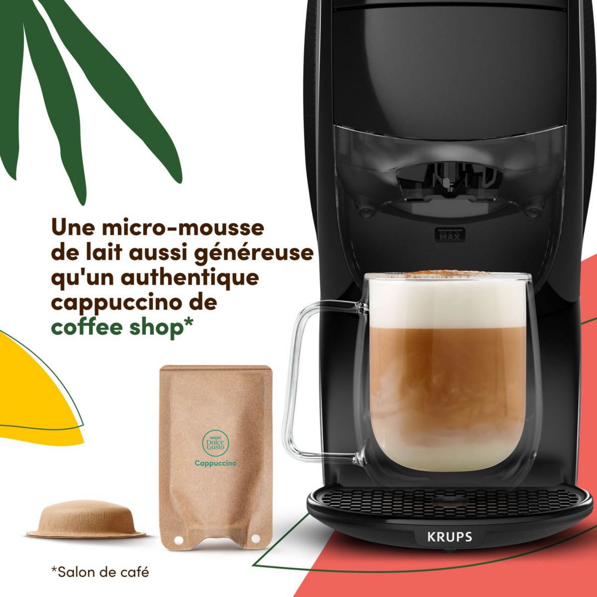 Dolce Gusto neo noir KP850810 couleur unique, KRUPS