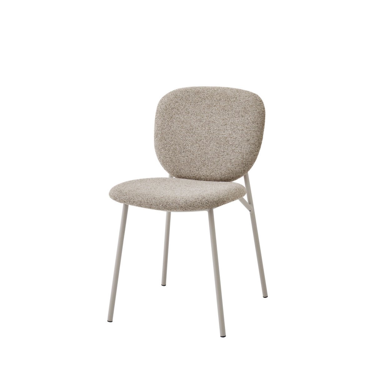 Lot de 2 chaises en tissu pieds beiges- DALBY marron chiné, DRAWER