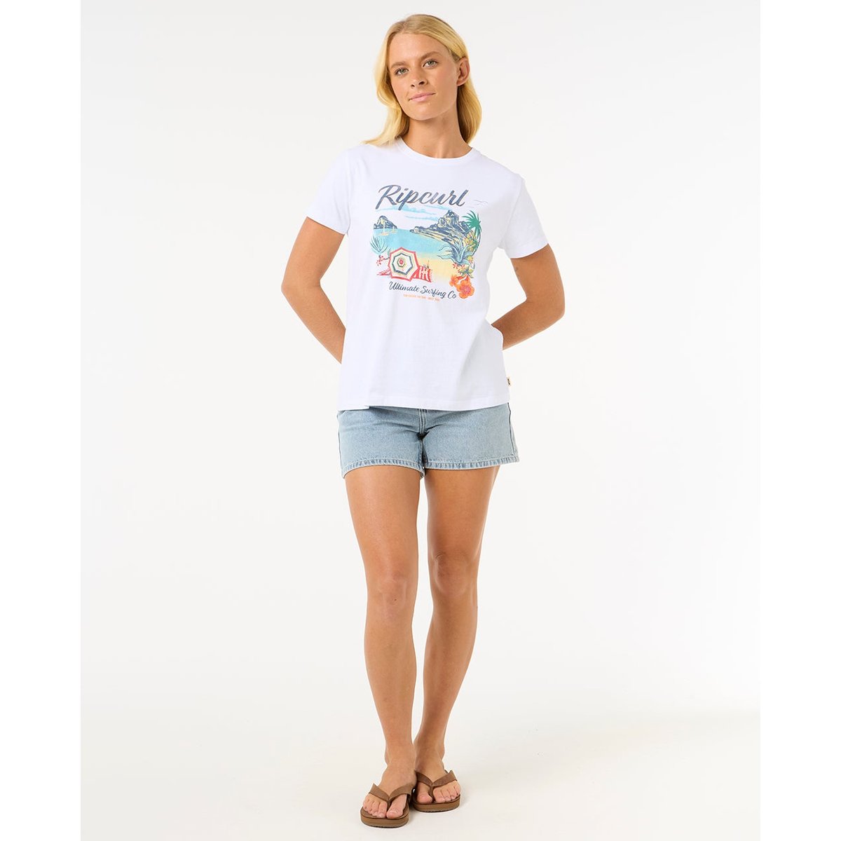T-shirt CRYSTAL  TEE blanc, RIP CURL