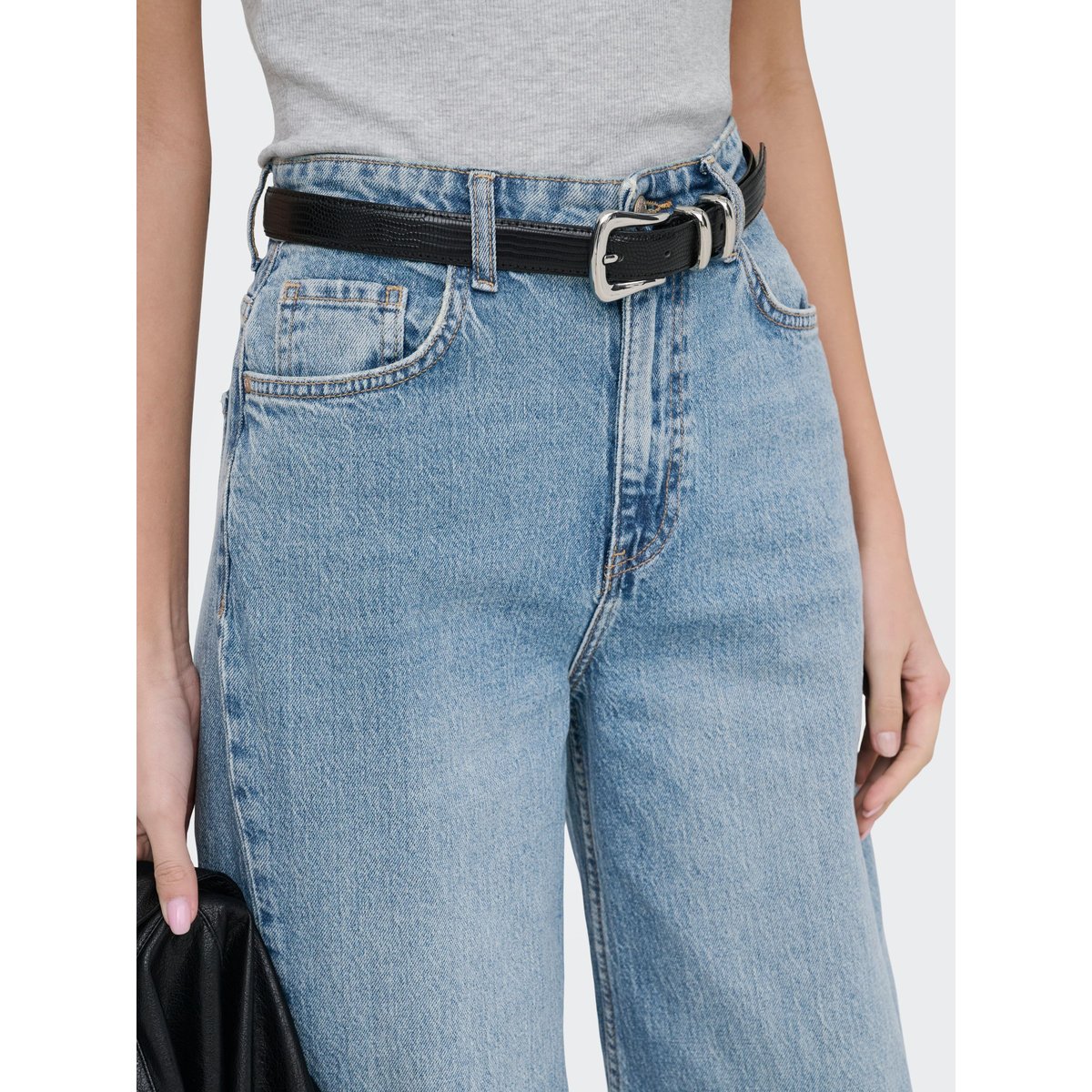 Jean À Jambe Large light blue denim, JDY
