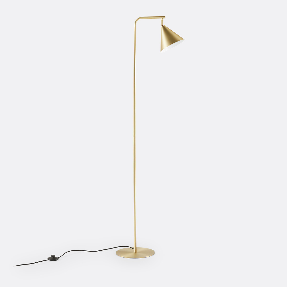 Voetlamp in ijzermetaal, richtbaar, Hiba messing, LA REDOUTE INTERIEURS