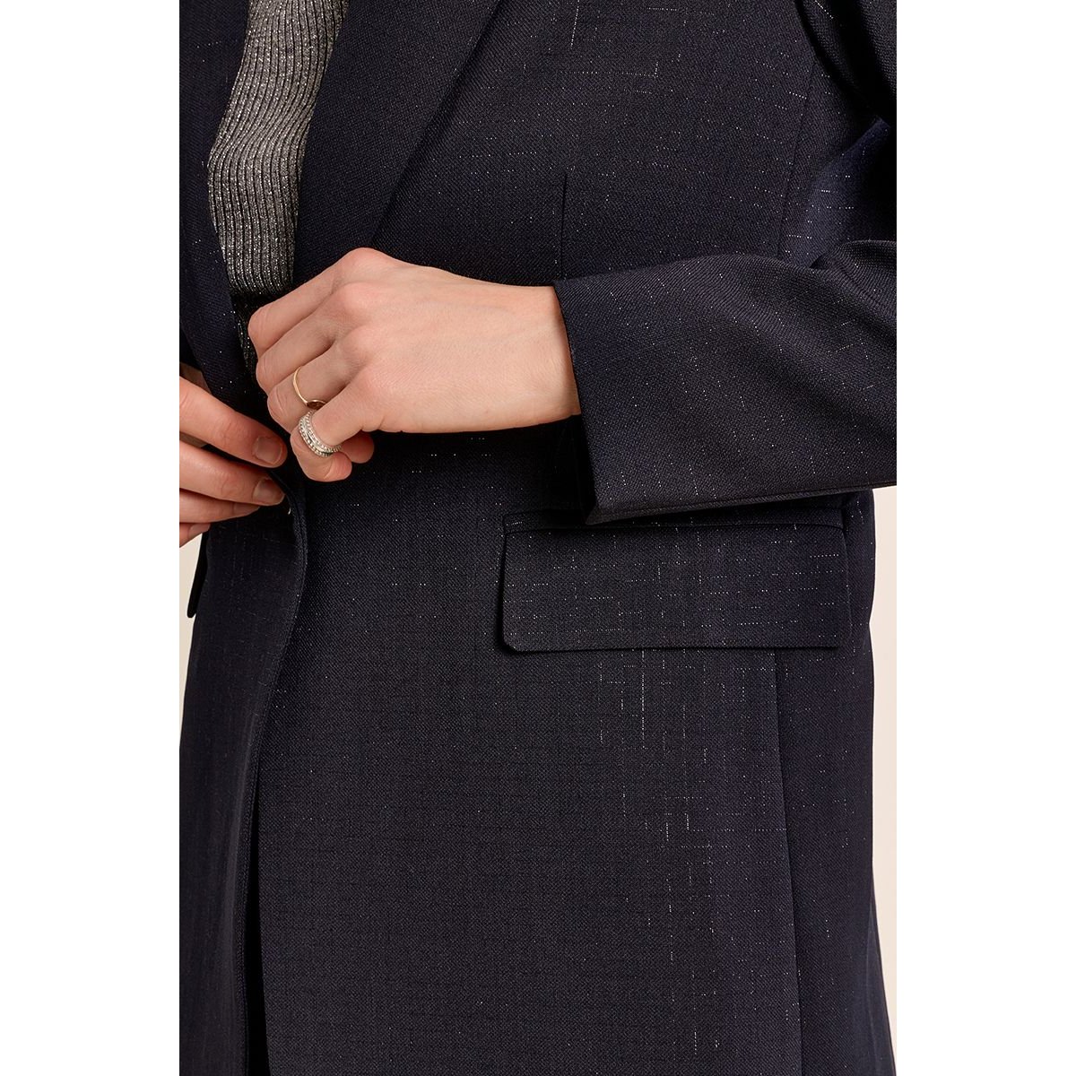 Blazer ajusté navy blue, MOLLY BRACKEN