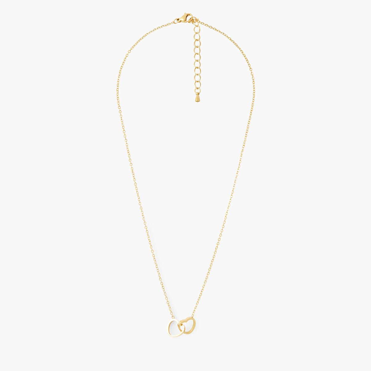 Collier cœur entremêlés acier inoxydable doré, BALABOOSTE