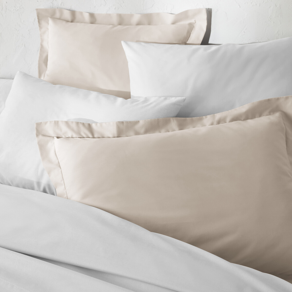 Lenzuolo con angoli in cotone balza 25 cm, Scenario bianco, LA REDOUTE INTERIEURS