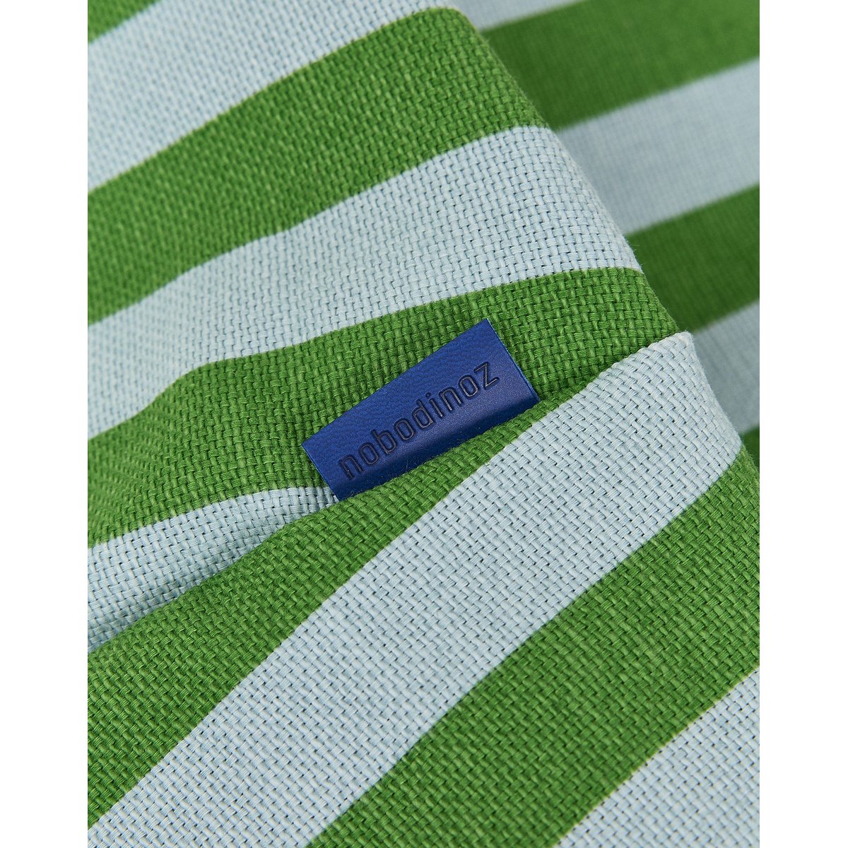 Pouf long - taille enfant - Bliss green blue stripes, NOBODINOZ