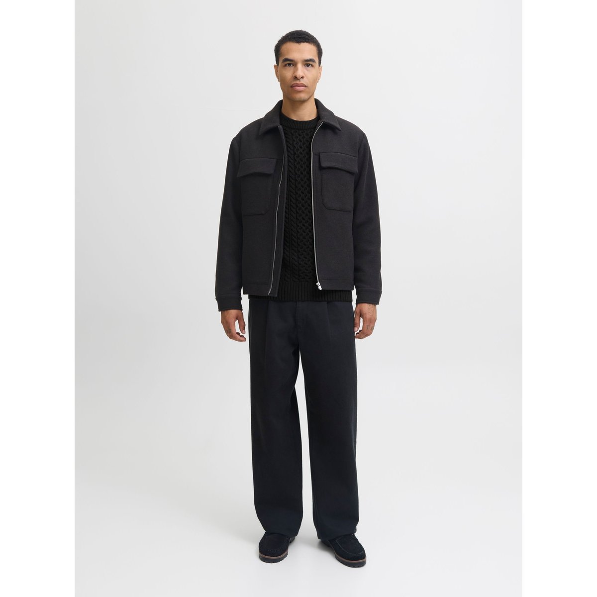 Pull En Maille noire - black, JACK & JONES