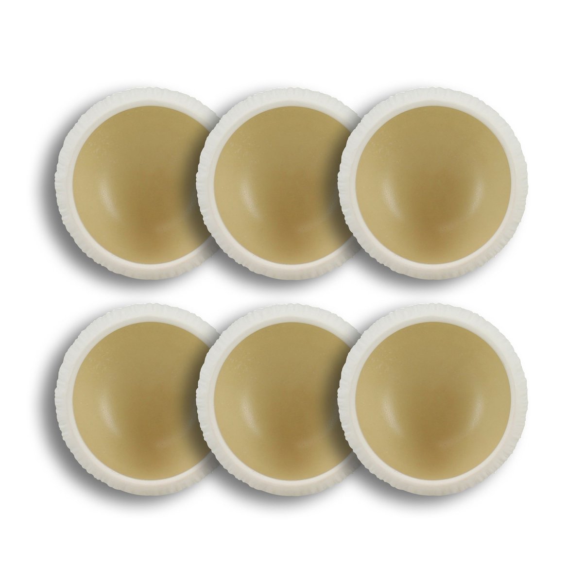 lot de 6 bols en porcelaine 8cm, URUS beige-blanc, OGO LIVING
