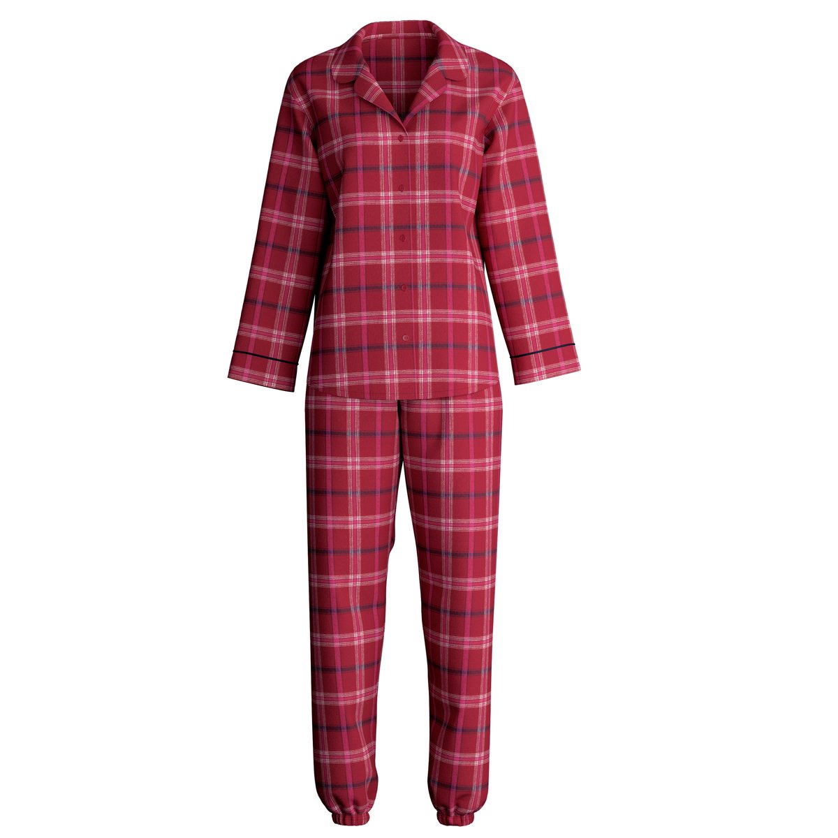 Pyjama manches longues Coton HOLIDAY DREAMS deep rouge, CALIDA