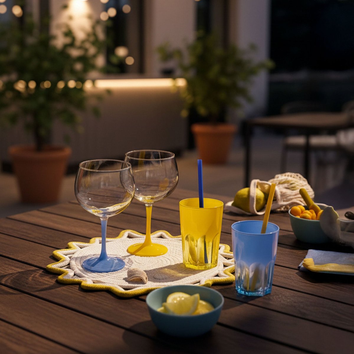 6 verres à cocktail 70 cl bleus -SUMMER POP bleu, LUMINARC