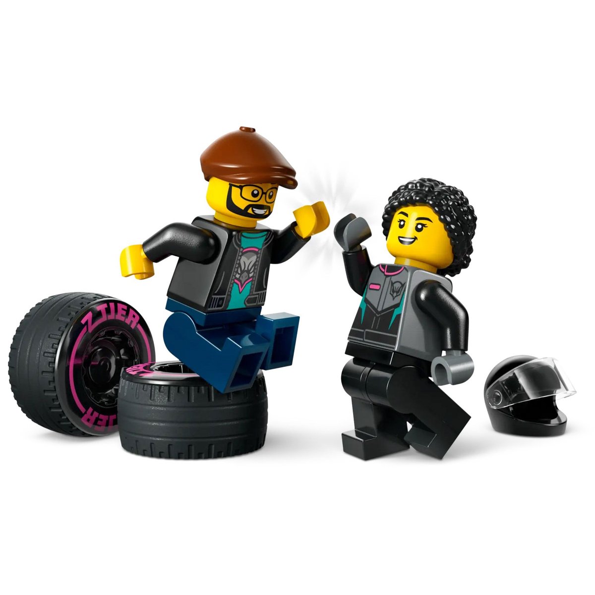 LEGO City - Voiture de course et camion de transport - Set 60406 pour enfants multicolore, LEGO