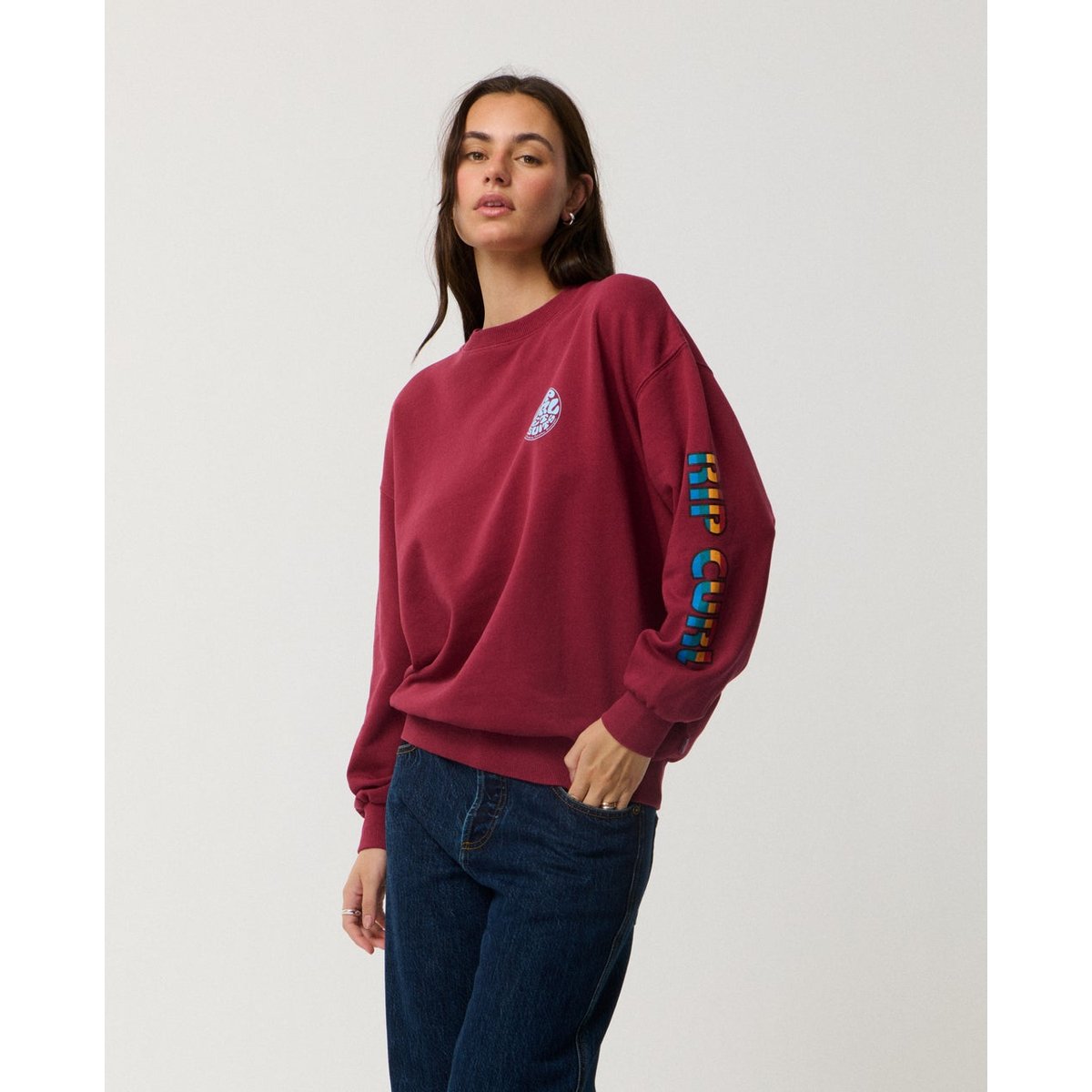 Sweat SG HERITAGE OVERSIZED plum, RIP CURL