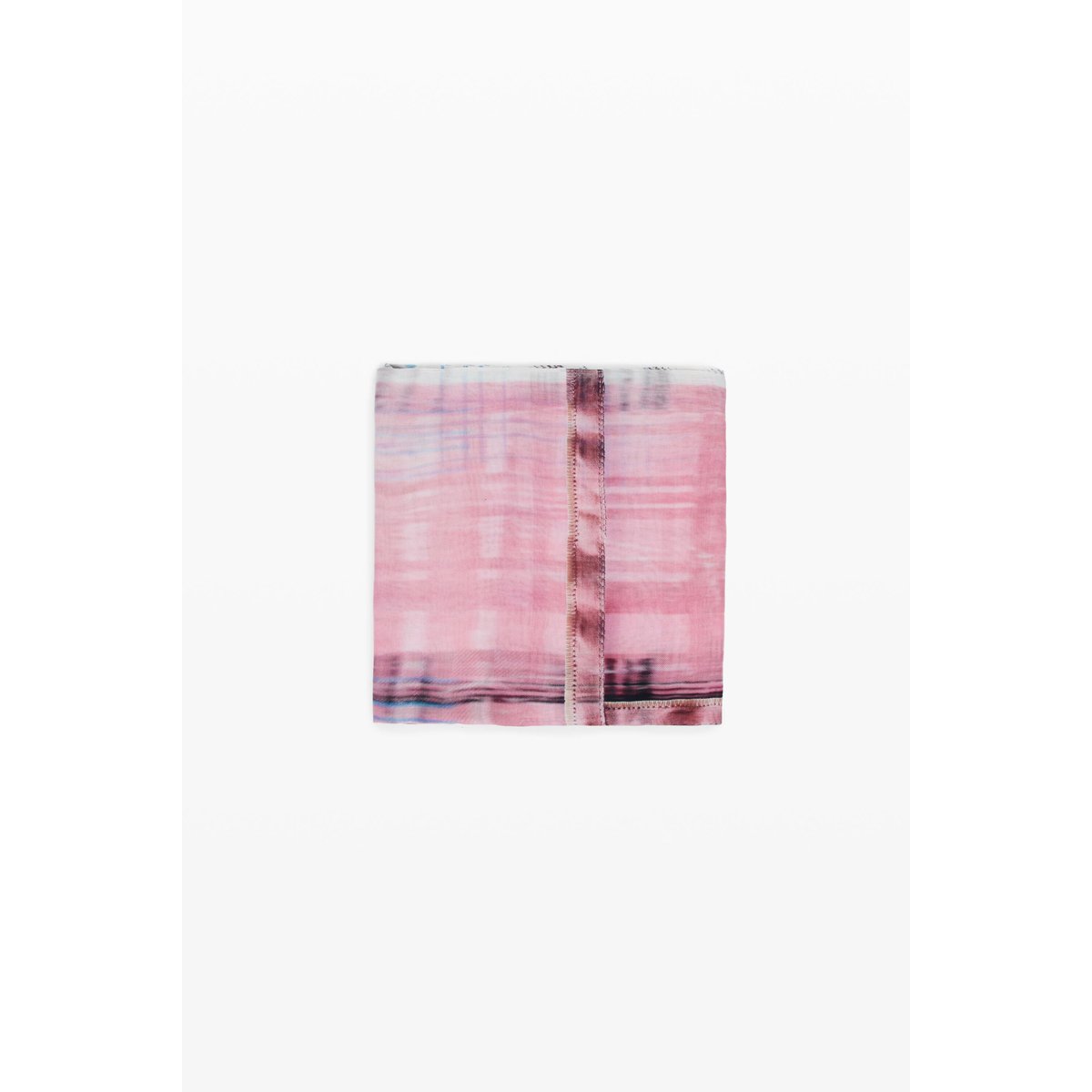Foulard rectangulaire grunge marron, DESIGUAL