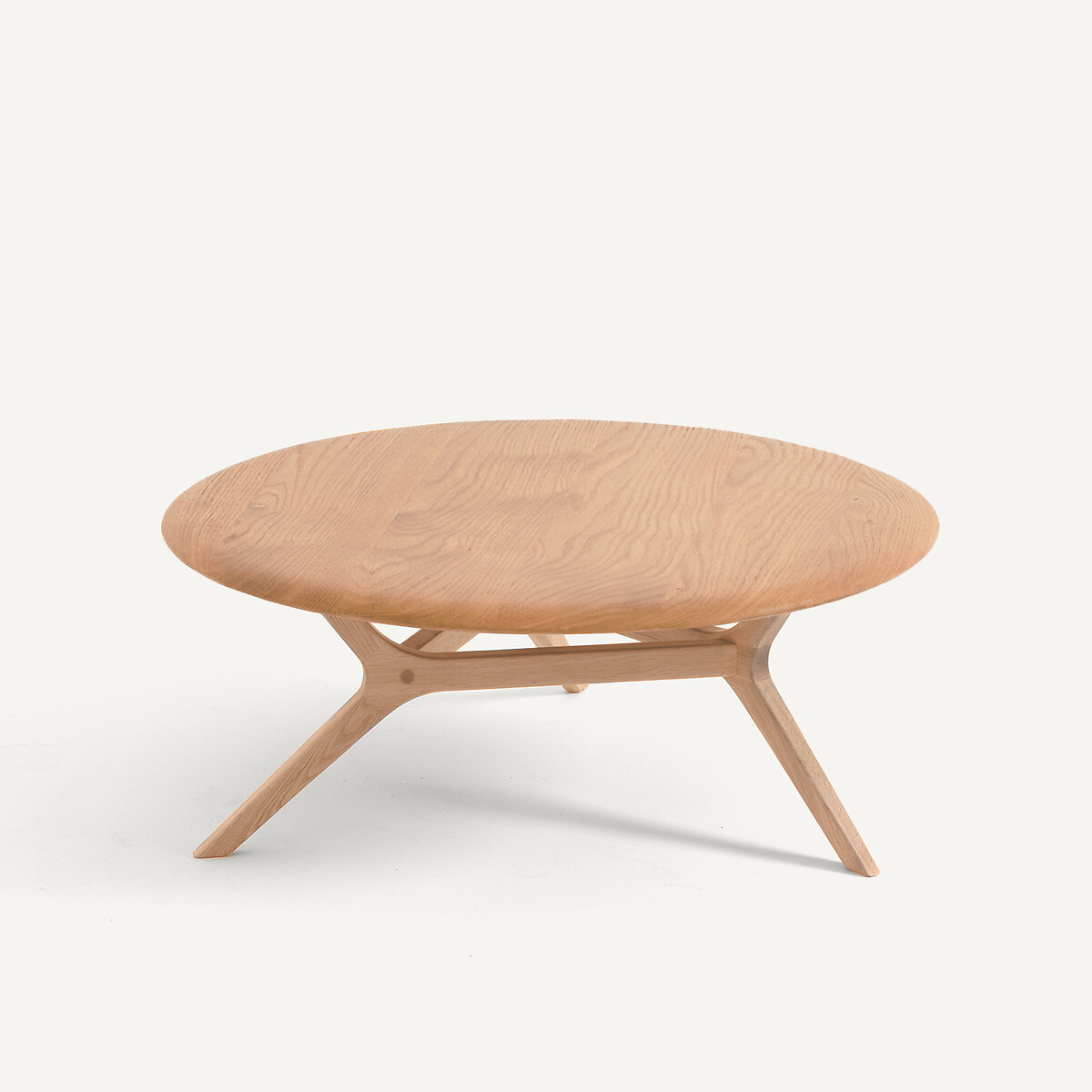 Table basse en chêne massif, diamètre 90 cm, MARICIELO chêne naturel, AM.PM