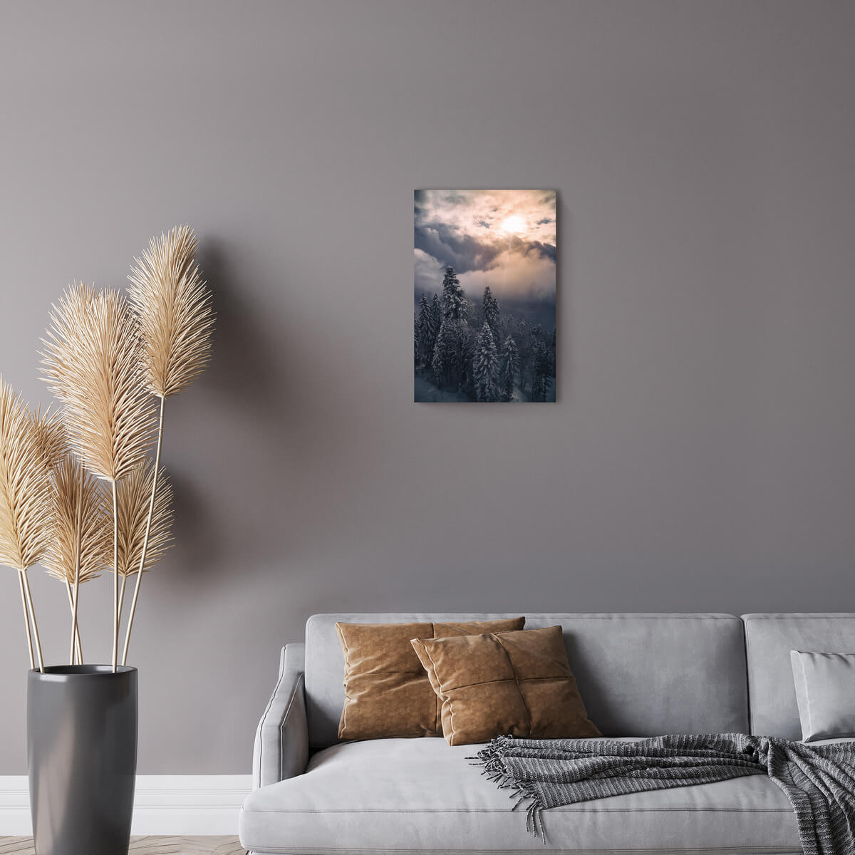 Tableau Mural Sunset Forêt FORÊT tableaux sur toile-beige, CEANOTHE
