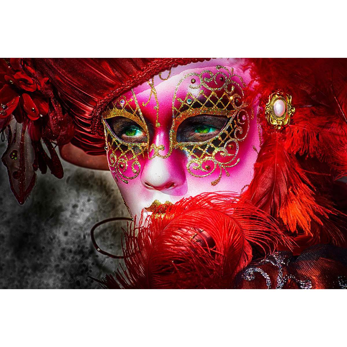 Tableau contemporain Masque tableau alu dibond, HEXOA