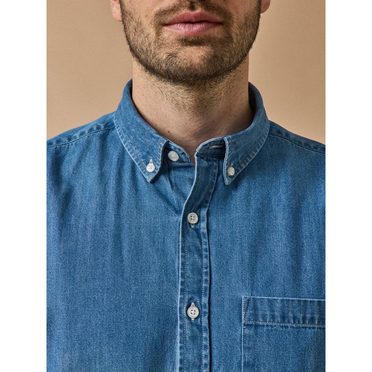 Chemise en jean  coupe contemporaine denim stone, CYRILLUS