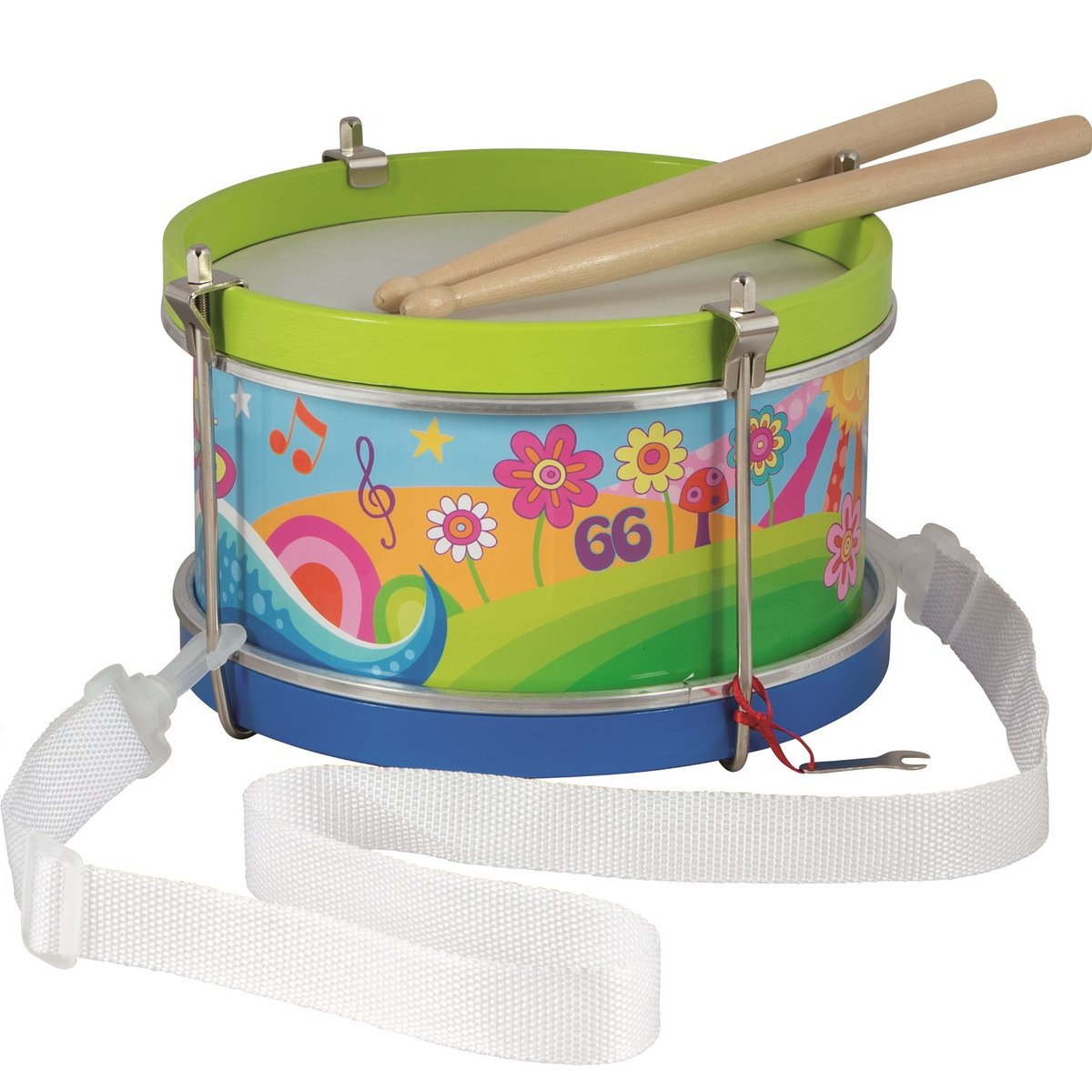 Tambour Flower Power bleu, GOKI